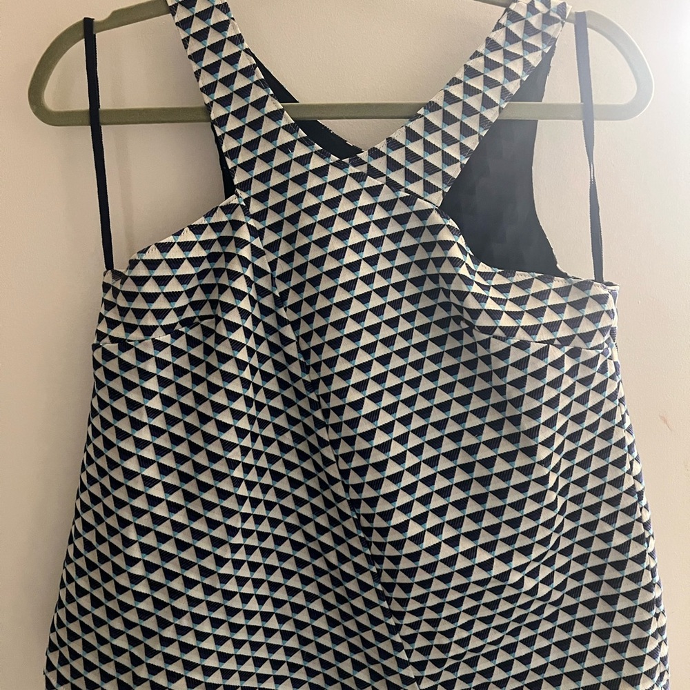 Anthropologie Black and White Asymmetrical Tank Top